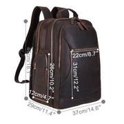 Barcelona - Large Capacity Leather Backpack