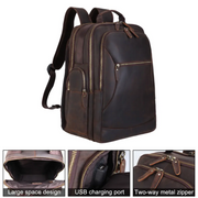 Barcelona - Large Capacity Leather Backpack
