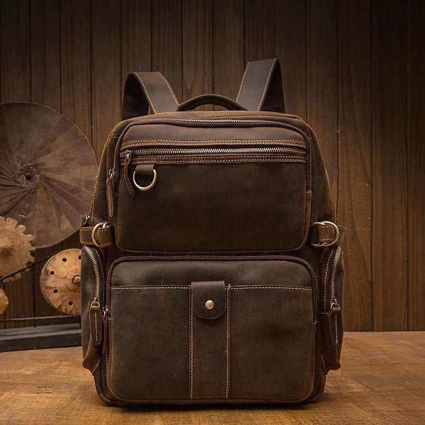 Hamburg - Brown Leather Backpack