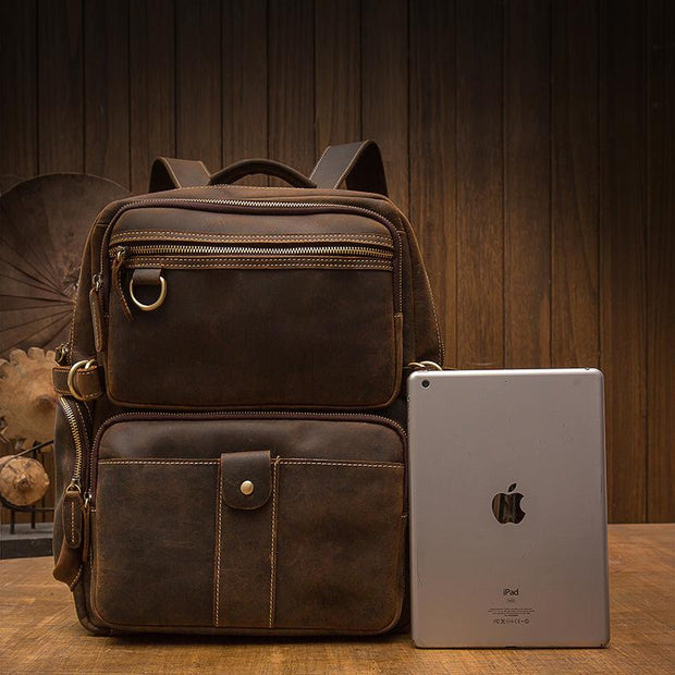Hamburg - Brown Leather Backpack