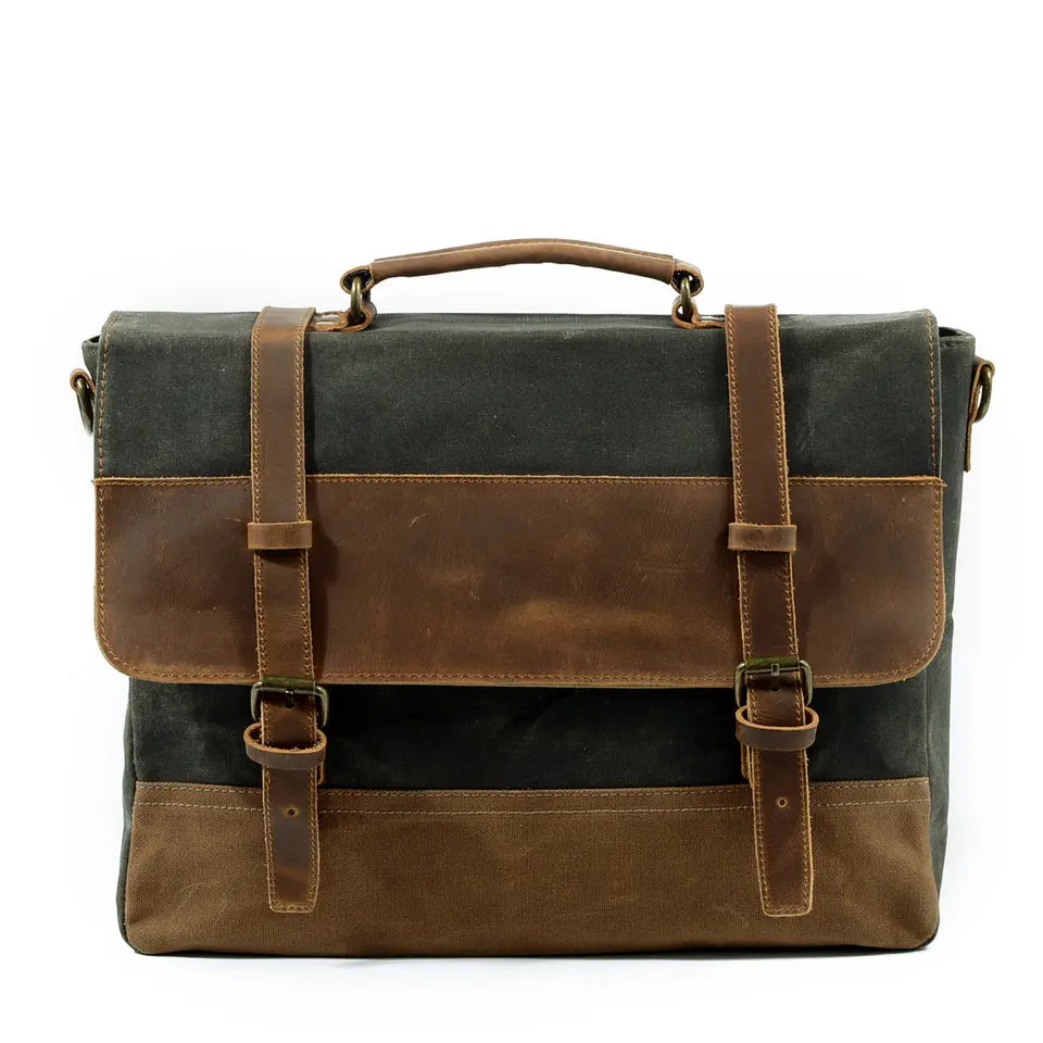 Sofia - Waxed Canvas Messenger Bag