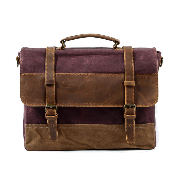 Sofia - Waxed Canvas Messenger Bag