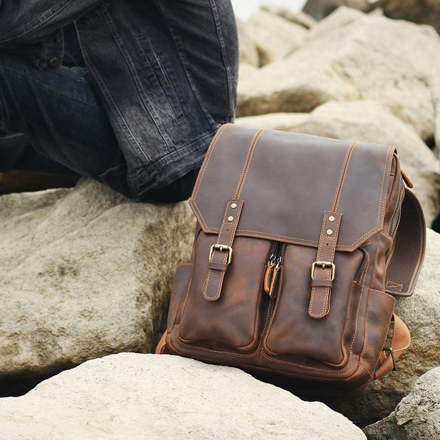 Warsaw - Brown Leather Rucksack