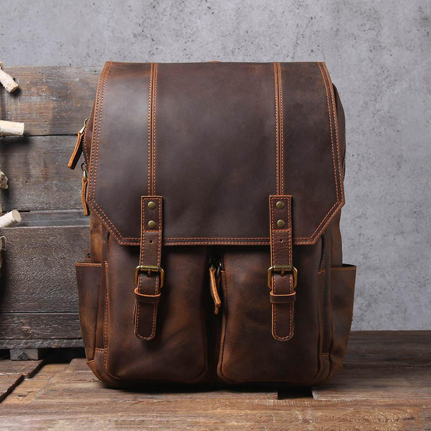 Warsaw - Brown Leather Rucksack