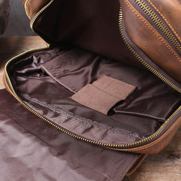 Warsaw - Brown Leather Rucksack