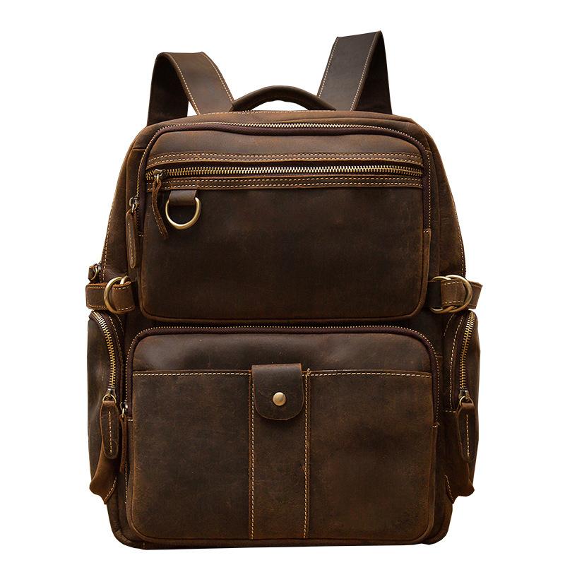 Hamburg - Brown Leather Backpack