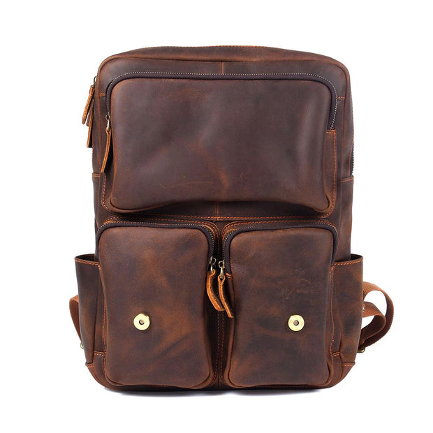 Warsaw - Brown Leather Rucksack