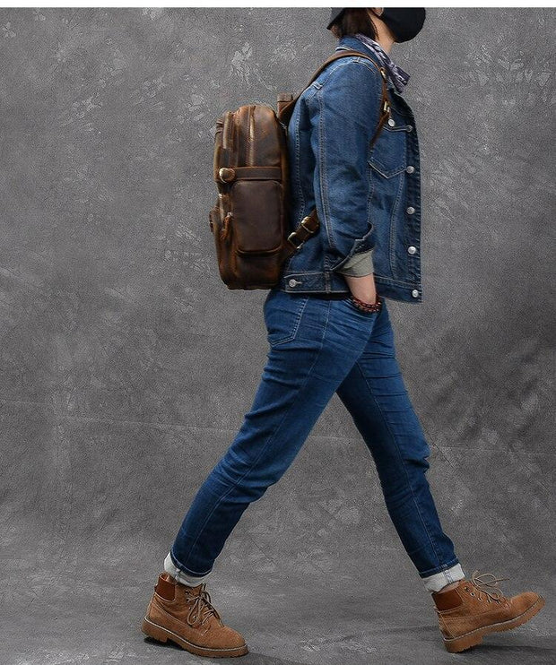 Hamburg - Brown Leather Backpack