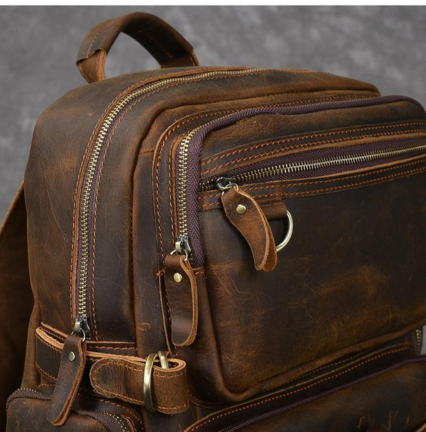 Hamburg - Brown Leather Backpack