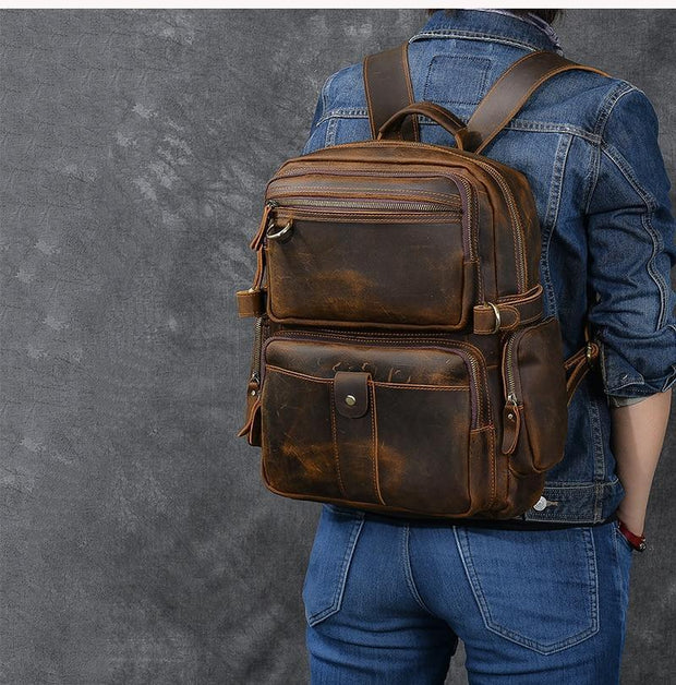 Hamburg - Brown Leather Backpack