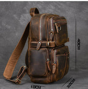 Hamburg - Brown Leather Backpack