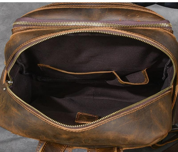 Hamburg - Brown Leather Backpack