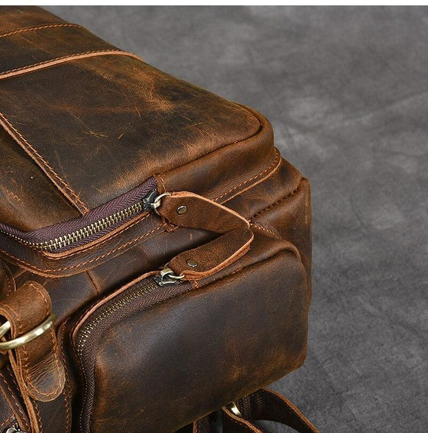 Hamburg - Brown Leather Backpack