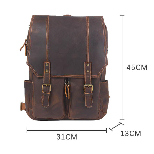Warsaw - Brown Leather Rucksack