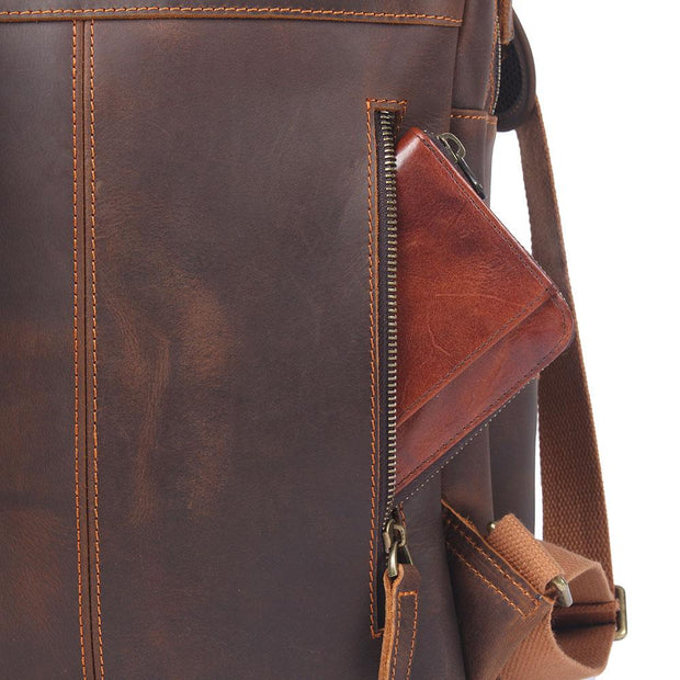 Warsaw - Brown Leather Rucksack
