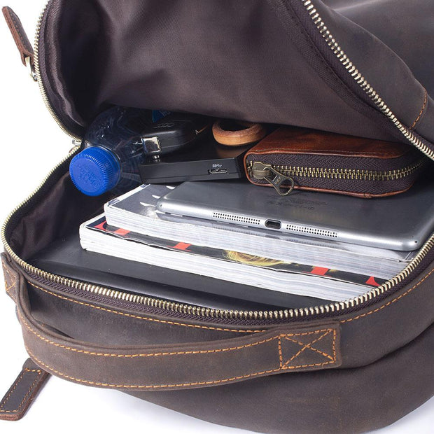 Prague - Tan Leather Rucksack