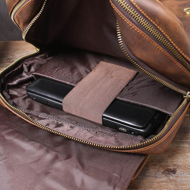 Warsaw - Brown Leather Rucksack