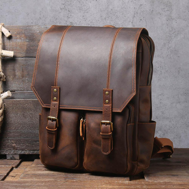 Warsaw - Brown Leather Rucksack