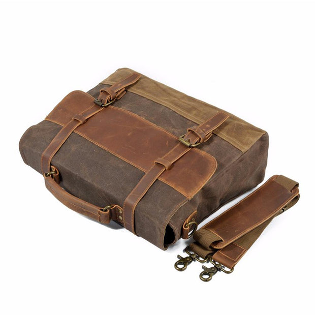 Sofia - Waxed Canvas Messenger Bag