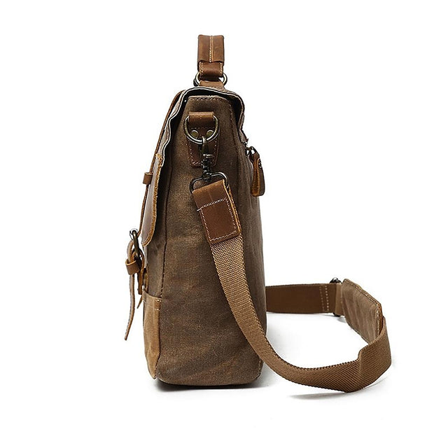 Sofia - Waxed Canvas Messenger Bag