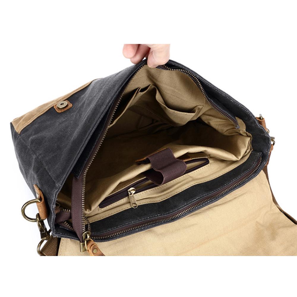 Sofia - Waxed Canvas Messenger Bag