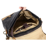 Sofia - Waxed Canvas Messenger Bag