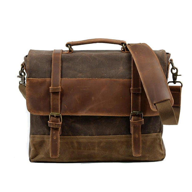 Sofia - Waxed Canvas Messenger Bag