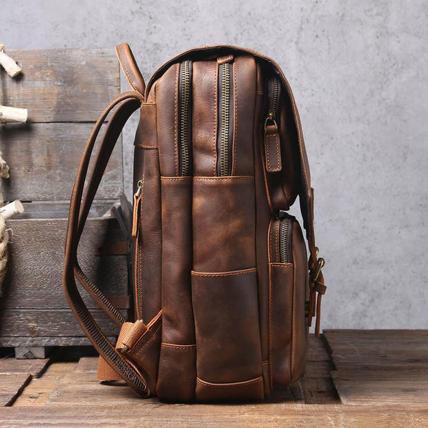 Warsaw - Brown Leather Rucksack