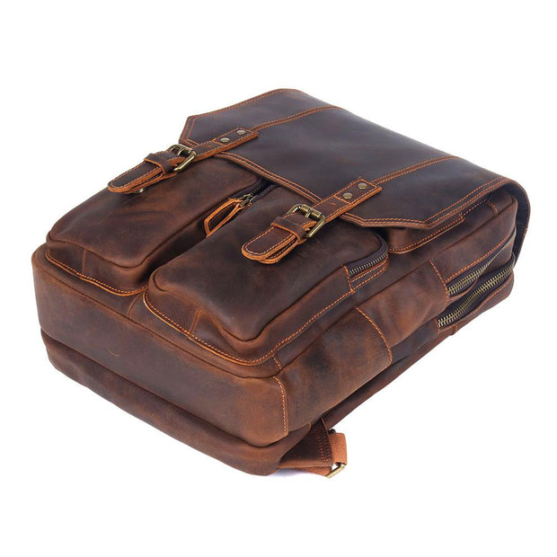 Warsaw - Brown Leather Rucksack