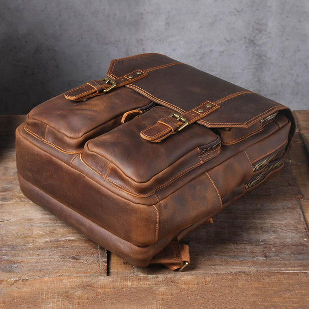 Warsaw - Brown Leather Rucksack