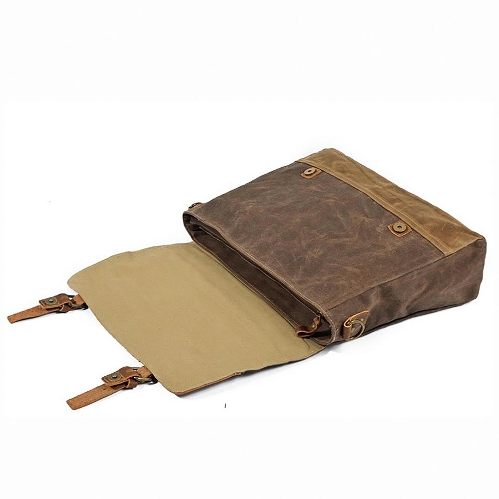 Sofia - Waxed Canvas Messenger Bag