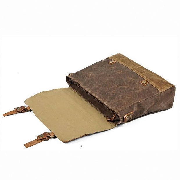 Sofia - Waxed Canvas Messenger Bag