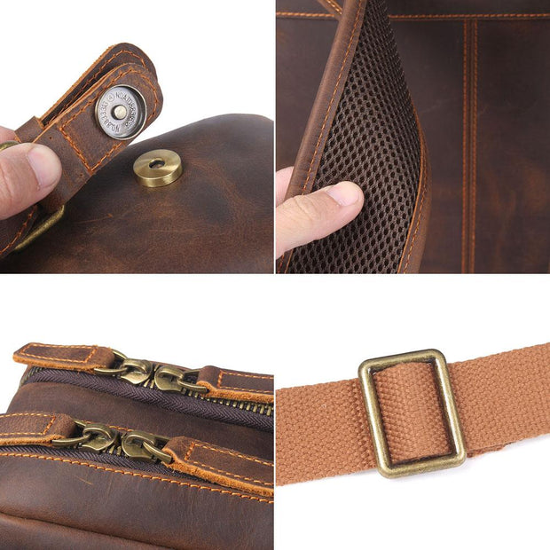 Warsaw - Brown Leather Rucksack