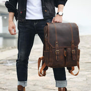 Warsaw - Brown Leather Rucksack
