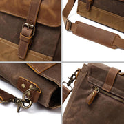 Sofia - Waxed Canvas Messenger Bag