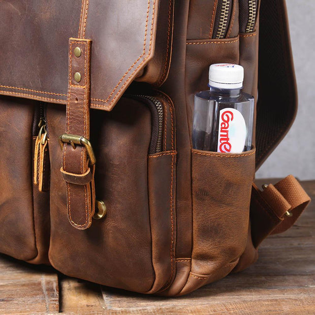 Warsaw - Brown Leather Rucksack