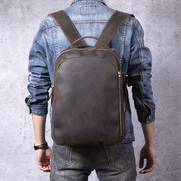 Prague - Tan Leather Rucksack