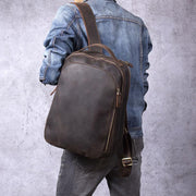 Prague - Tan Leather Rucksack
