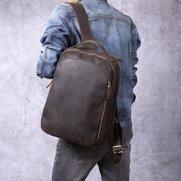Prague - Tan Leather Rucksack
