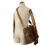 Sofia - Waxed Canvas Messenger Bag